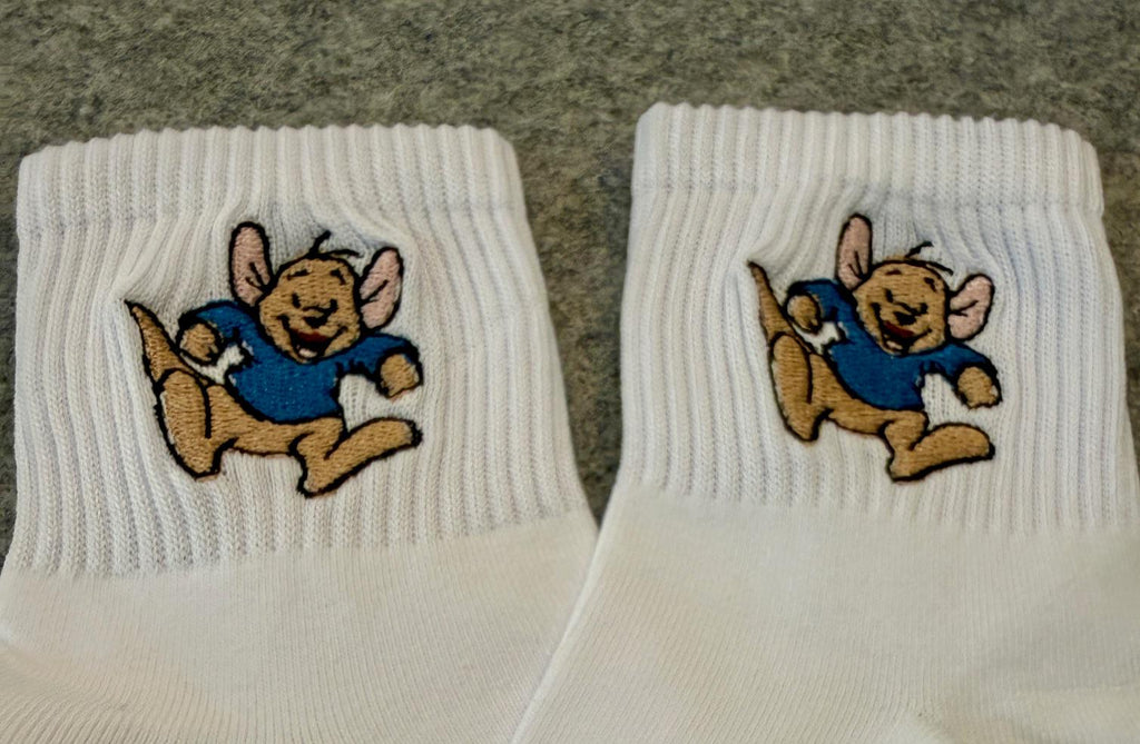 Roo from Winnie the Pooh embroidered Ladies Socks