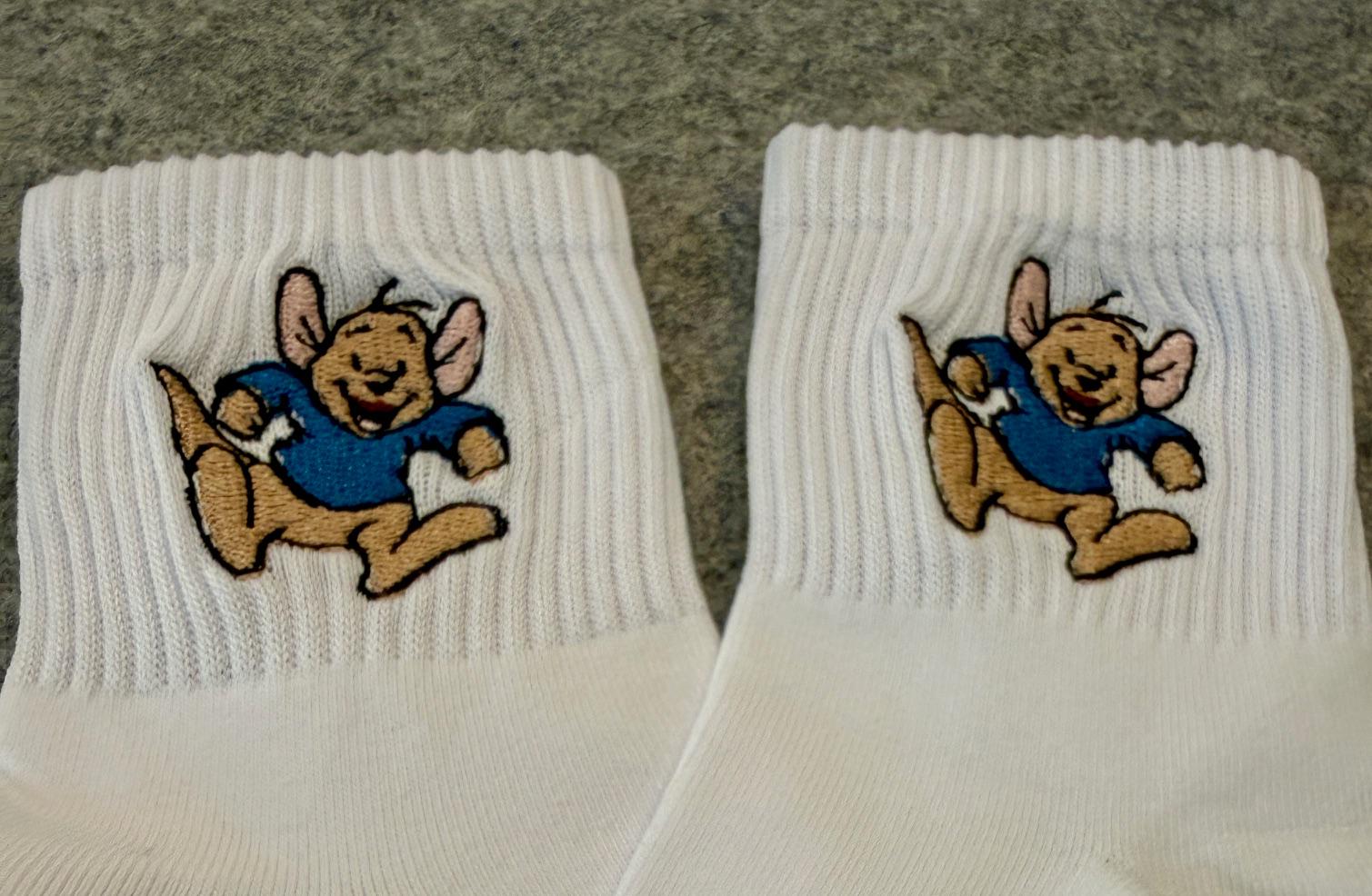 Roo from Winnie the Pooh embroidered Ladies Socks