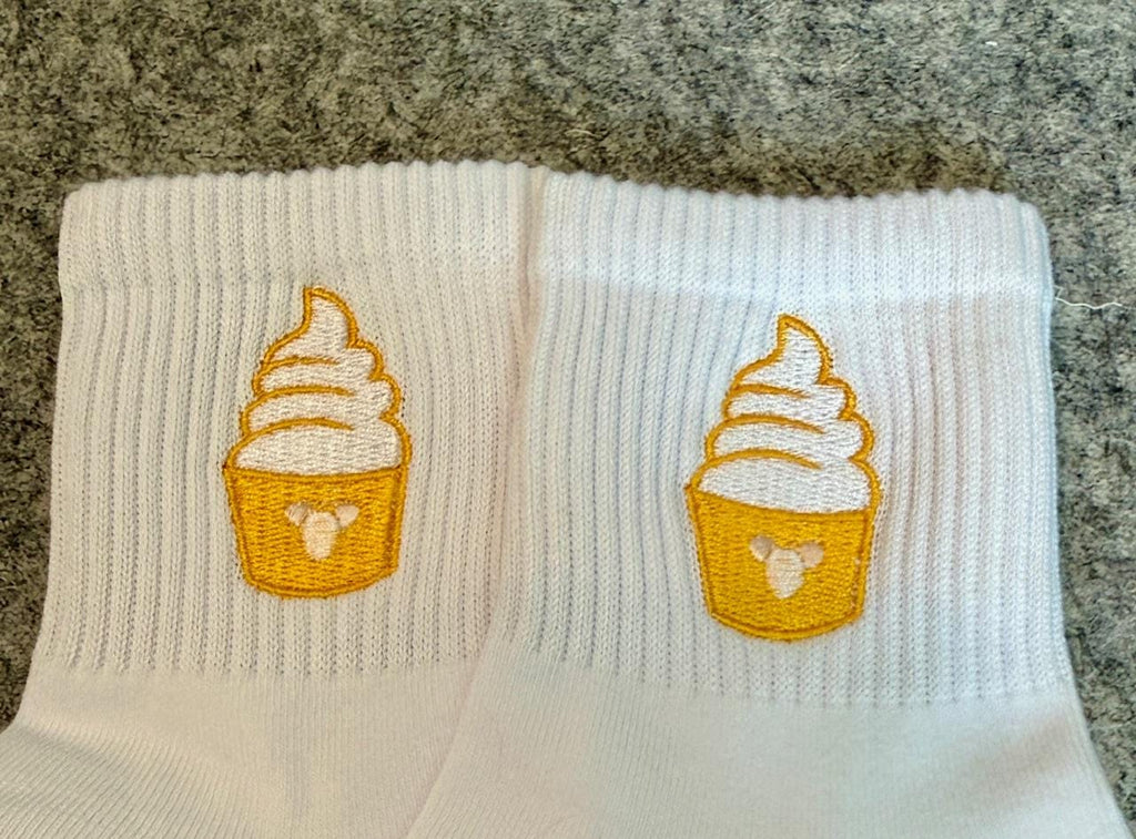 Dole Whip Embroidered Socks