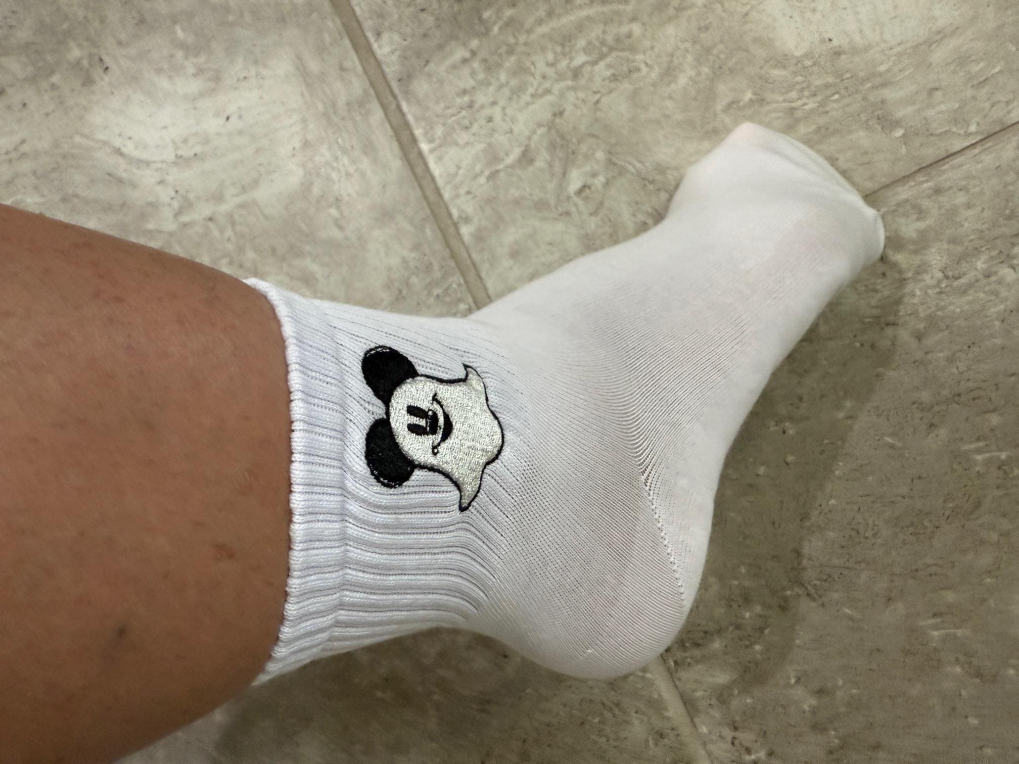 Mouse Lovers, Ladies Embroidered Ghost Socks