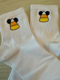 Ladies embroidered Candy Corn Mickey Ears Socks