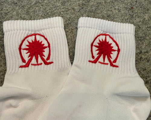 DisneyLand's California Adventure , embroidered with the Pixar Pal-A-Round Icon, Ladies socks