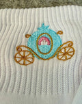 Ladies socks Embroidered with Cinderella's Carriage, so you arrive in style.