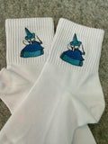 Ladies Socks Embroidered with Merryweather, the fairy from Sleeping Beauty.