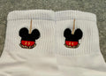 Mickey Candied Apple Embroidered Ladies Socks look good enough to eat, but not recommended.