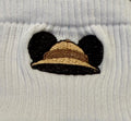 Embroidered Safari Hat Mickey Socks – Moisture-Wicking Park Wear