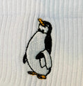 Penguin Waiter Embroidered Ladies Socks.
