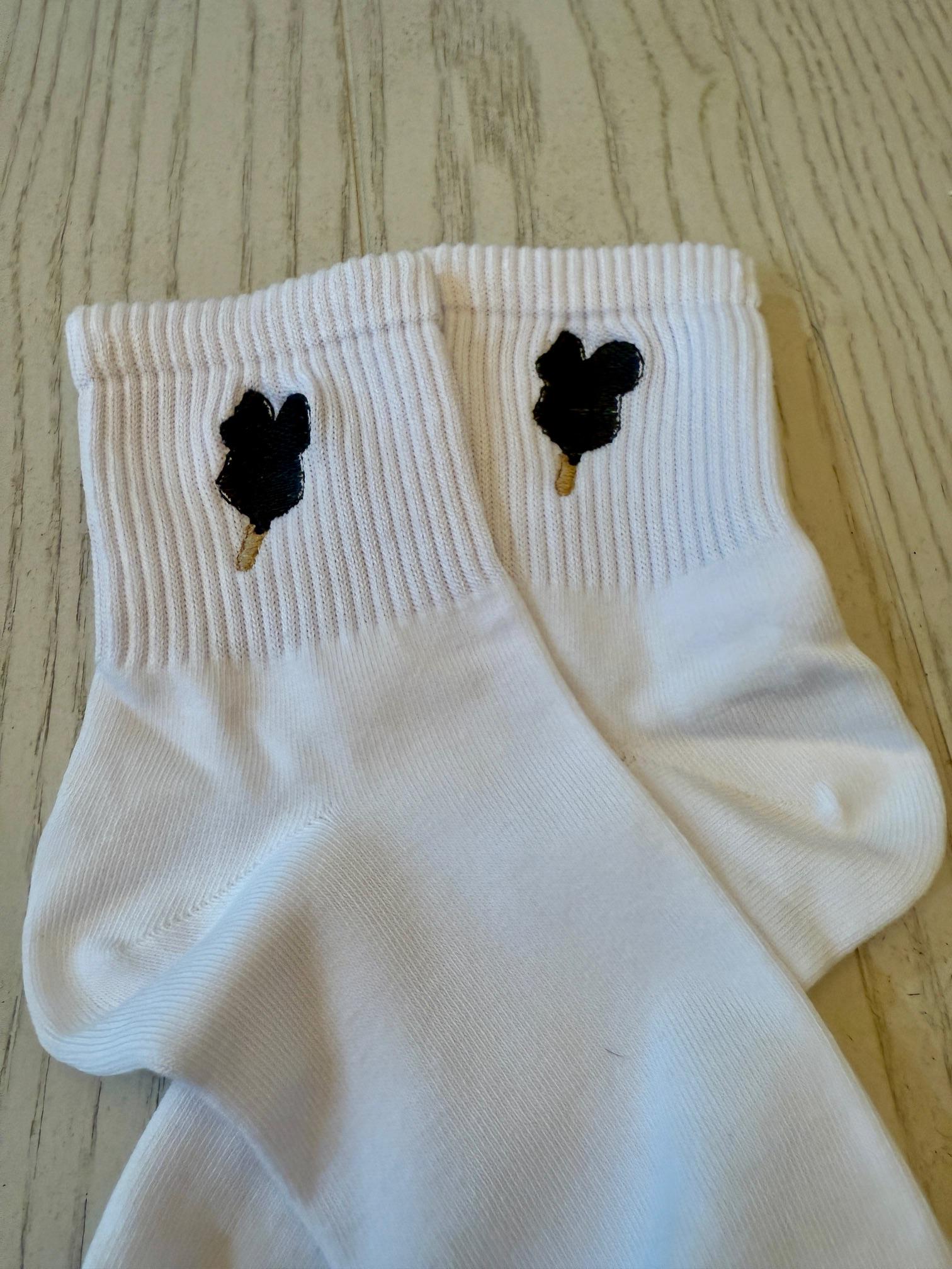 Mickey Ice Cream Bar embroidered socks.  A treat for your feet!