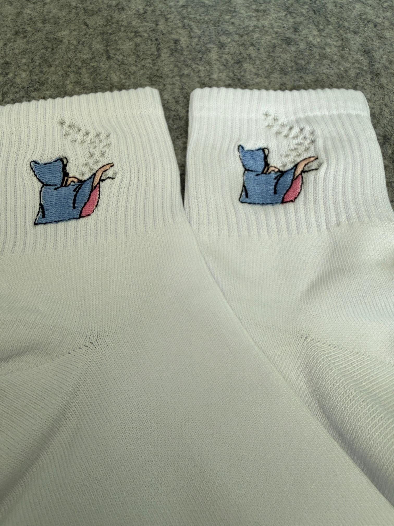 Cinderella's Fairy Godmother embroidered socks.  Bibbidi Bobbidi Boo is this the sock for you?
