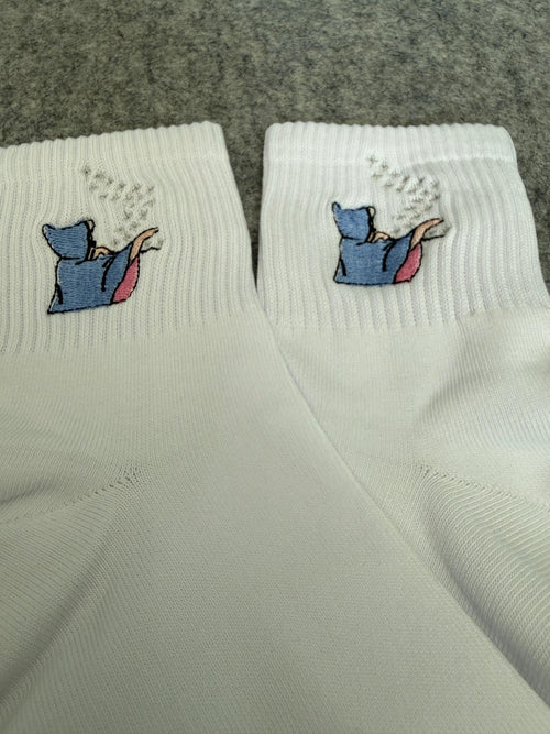 Cinderella's Fairy Godmother embroidered socks.  Bibbidi Bobbidi Boo is this the sock for you?