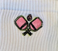 Ladies Embroidered Pickleball Socks