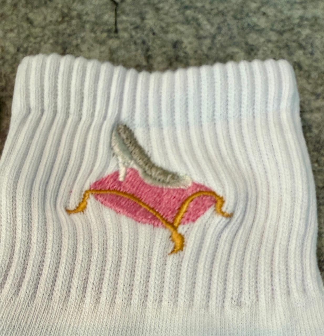 Cinderella's Glass Slipper Embroidered Socks