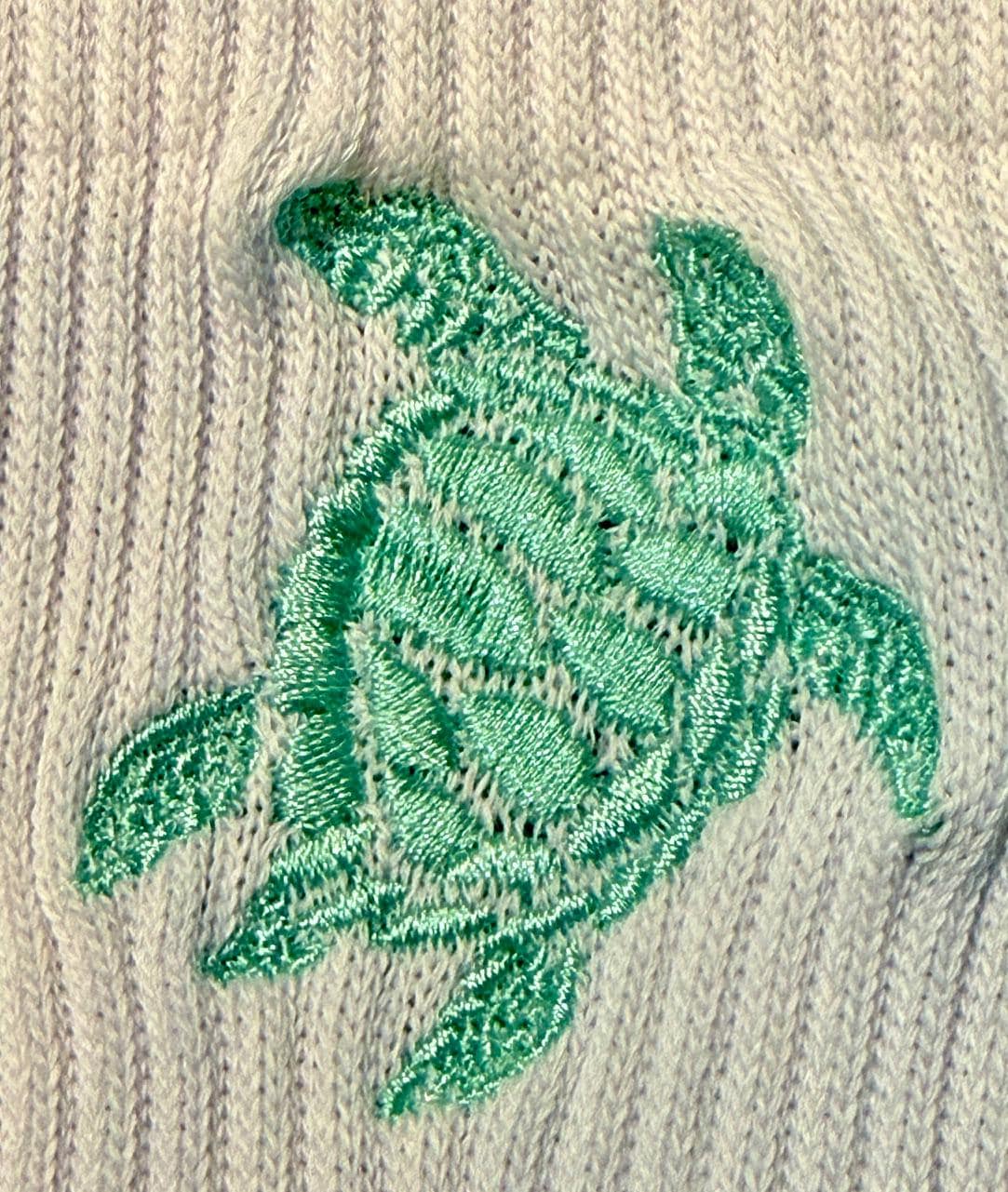 Sea Turtle Embroidered Ladies Socks
