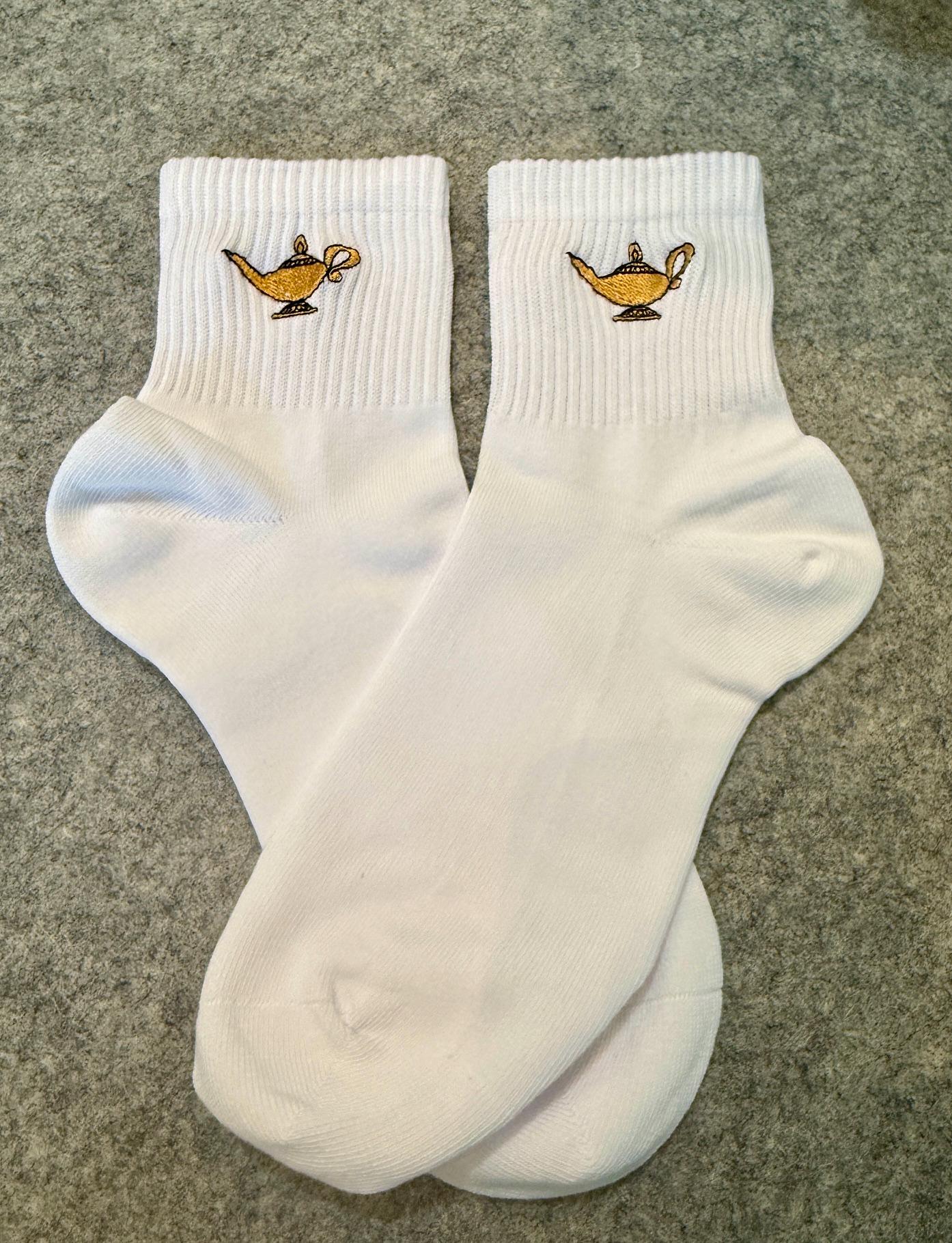 Aladdin's Magic Lamp Embroidered Ladies Socks.
